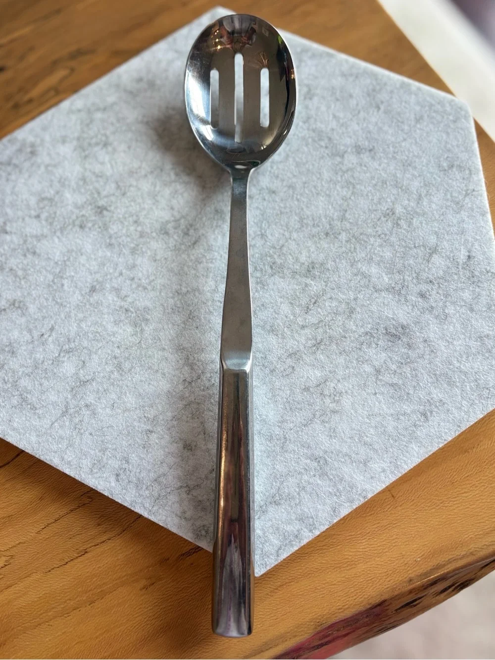 Halco Stainless Steel Korea Slotted Serving Spoon Vintage Flatware Utensil